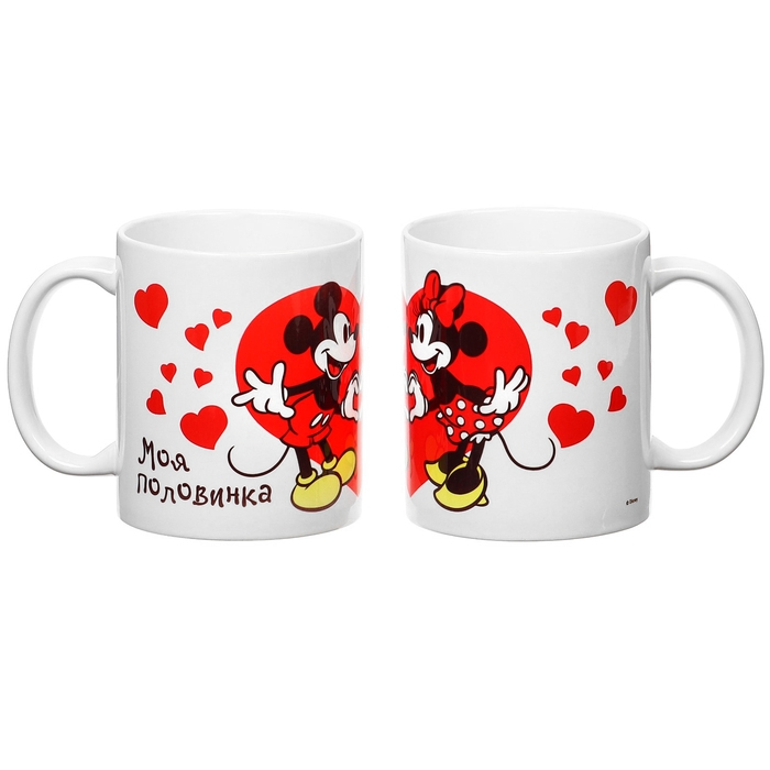 Набор парных кружек, 320 мл "Моя половинка", Микки и друзья