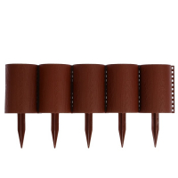 Ограждение декоративное, 24 × 100 см, 10 секций, пластик, коричневое, «Брёвнышко» Ограждение декоративное, 24 × 100 см, 10 секций, пластик, коричневое, «Брёвнышко»