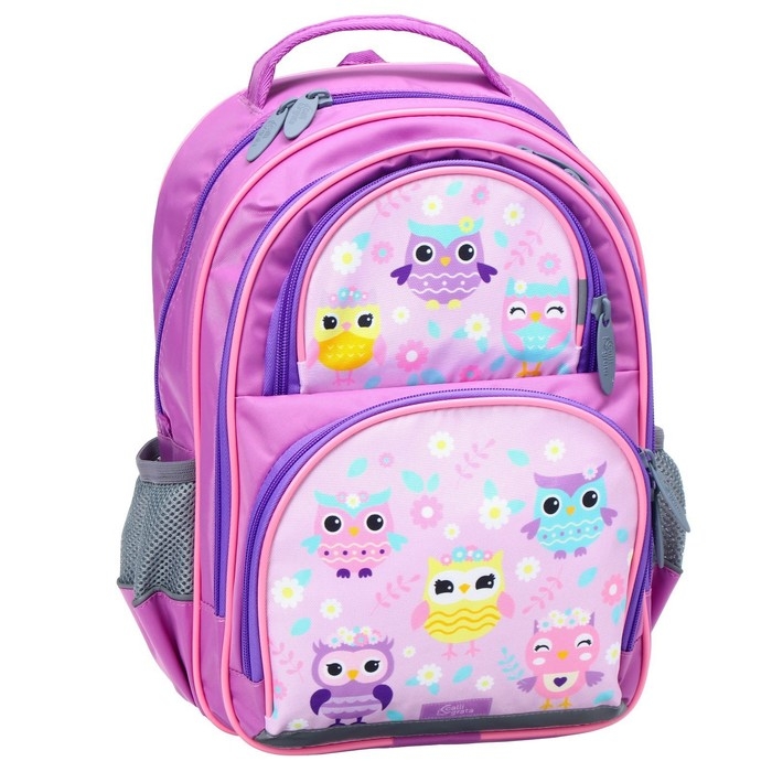 Рюкзак школьный, 36 х 23 х 13 см, эргономичная спинка, Calligrata П Рюкзак школьный, 36 х 23 х 13 см, эргономичная спинка, Calligrata П "Совушка", сиреневый
