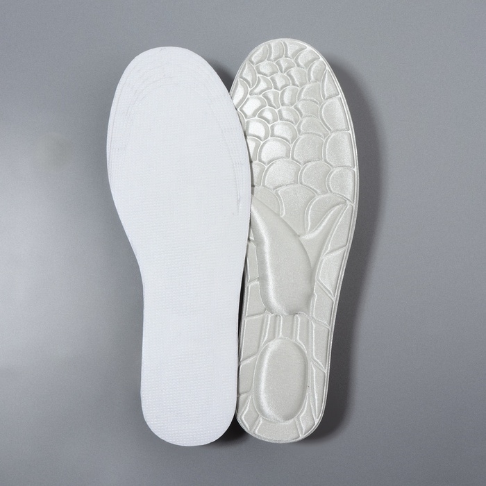 Стельки для обуви, универсальные, р-р RU до 44 (р-р Пр-ля до 46), 28 см, пара, цвет серый