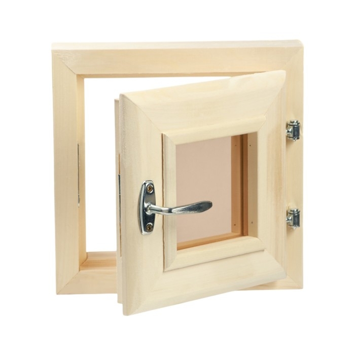 Окно, 30&times;30см, двойное стекло ЛИПА, бронза