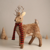 Декор "Олень с серебристыми рогами, в шарфике" 18х10х38 см Декор "Олень с серебристыми рогами, в шарфике" 18х10х38 см