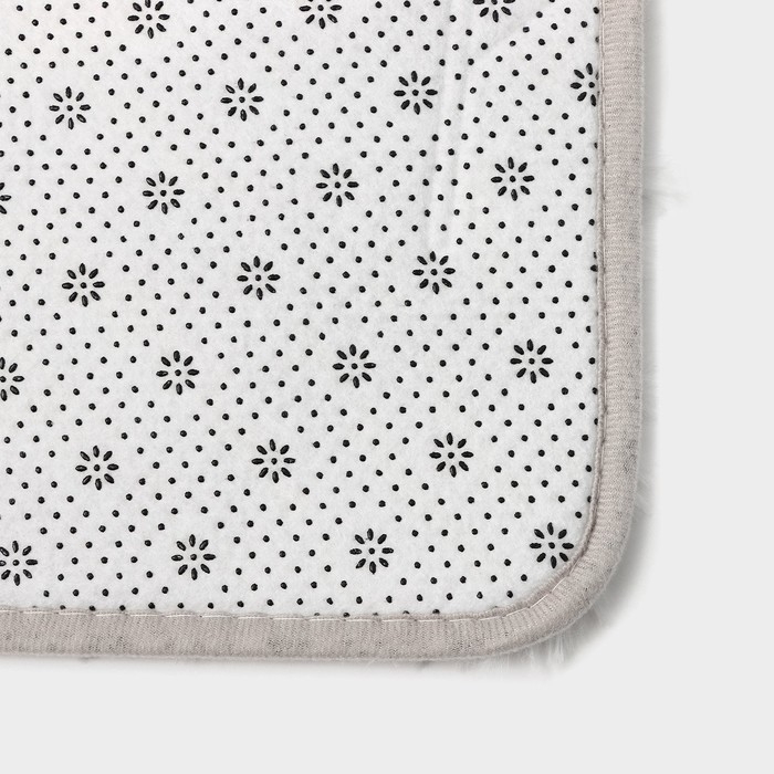 Коврик Доляна «Пушистик», 40×60 см, цвет серый Коврик Доляна «Пушистик», 40×60 см, цвет серый