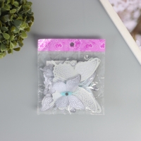 Магнит пластик светится в темноте "Серые бабочки" двойные крылья набор 12 шт Магнит пластик светится в темноте "Серые бабочки" двойные крылья набор 12 шт