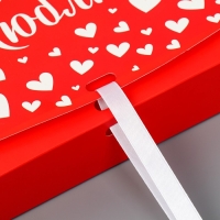 Коробка подарочная складная, упаковка, &laquo;Люблю&raquo;, 20 х 18 х 5 см, БЕЗ ЛЕНТЫ