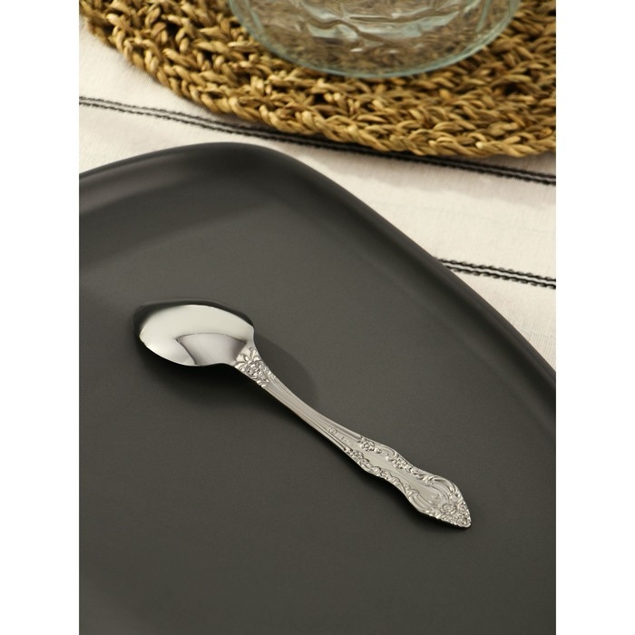 Ложка чайная &laquo;Тройка&raquo;, h=14 см, толщина 1,5 мм