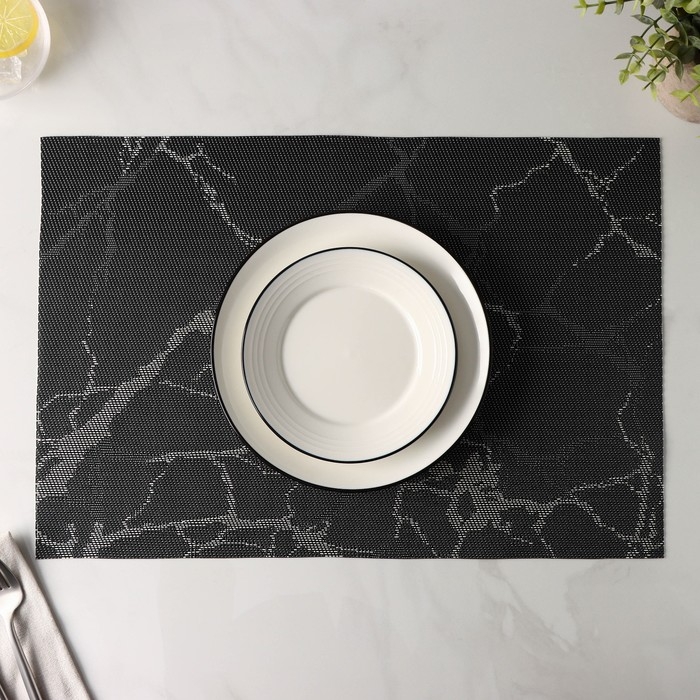 Салфетка сервировочная на стол Magistro «Мрамор», 45×30 см, цвет серый Салфетка сервировочная на стол Magistro «Мрамор», 45×30 см, цвет серый