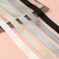 Набор атласных лент, 5 шт, размер 1 ленты: 20 мм &times; 23 &plusmn; 1 м, цвет серый спектр