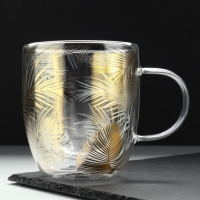 Кружка стеклянная с двойными стенками «Тропики», 300 мл Кружка стеклянная с двойными стенками «Тропики», 300 мл