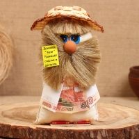 Оберег &laquo;Домовой Кузя с рублями&raquo;, 16-18 см, микс