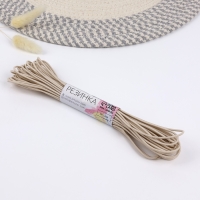 Резинка шляпная, 2 мм, 9 &plusmn; 0,5 м, 2 отрезка, цвет бежевый