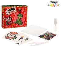 Аквамозаика &laquo;Дед Мороз: Змейка и подарочек&raquo;, 3 фигурки, 931 шарик