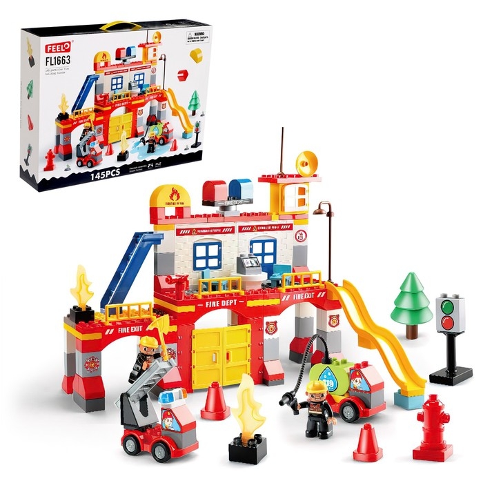 Конструктор Город &laquo;Пожарное депо&raquo;, 145 деталей