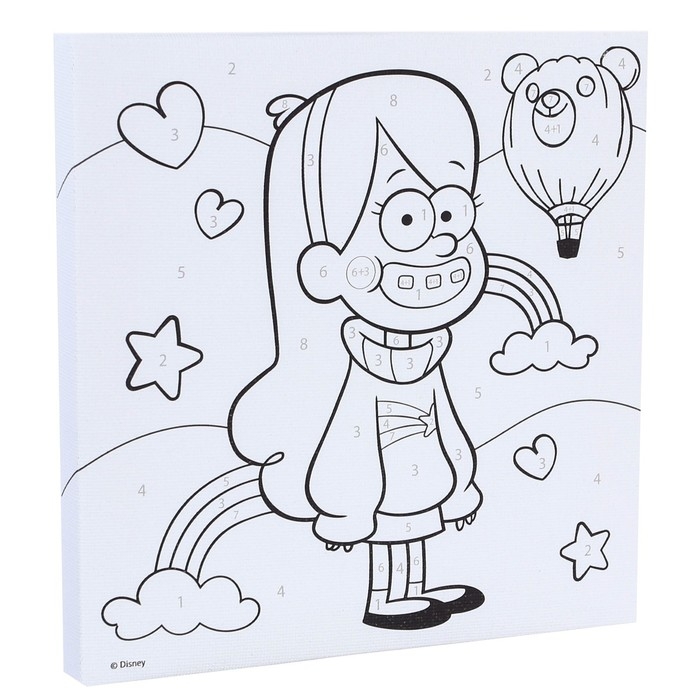 Картина по номерам для детей Картина по номерам для детей "Мэйбл" 15х15 см, Гравити Фолз