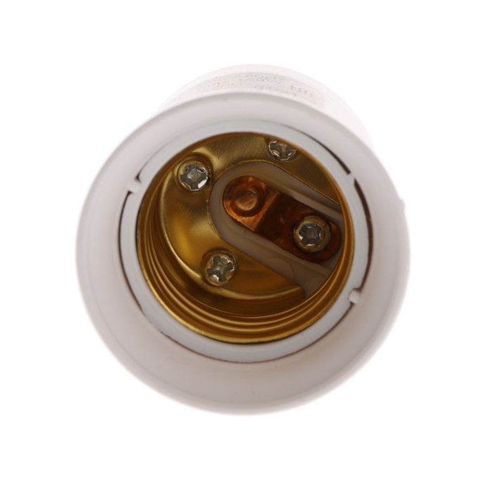 Переходник Ecola, вилка-патрон, Е27, 40 х 55 мм, белый Переходник Ecola, вилка-патрон, Е27, 40 х 55 мм, белый