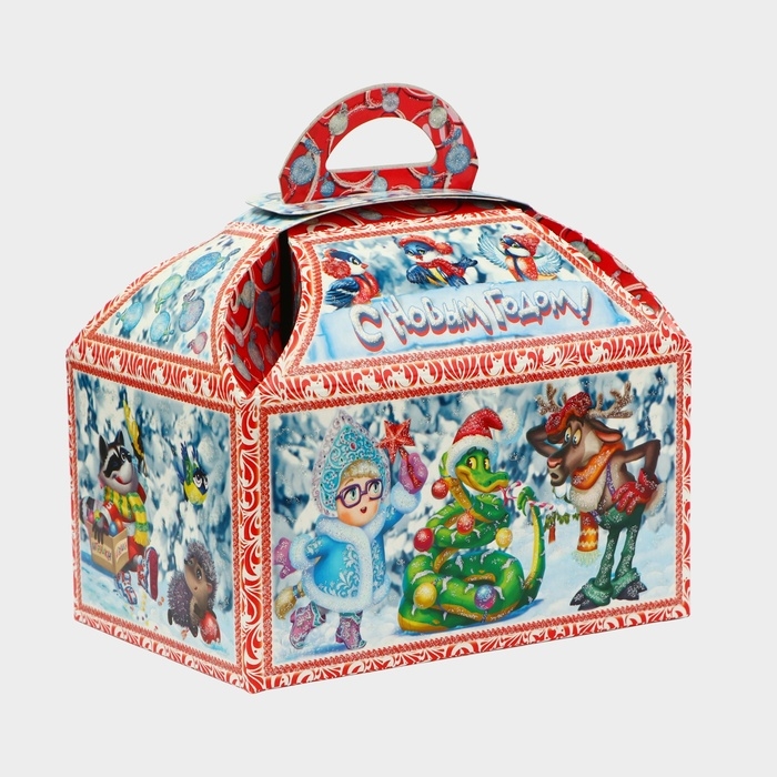 Новый год. Подарочная коробка Новый год. Подарочная коробка "Новогодняя" Ларец малый 18,5 x 12,5 x 19см.