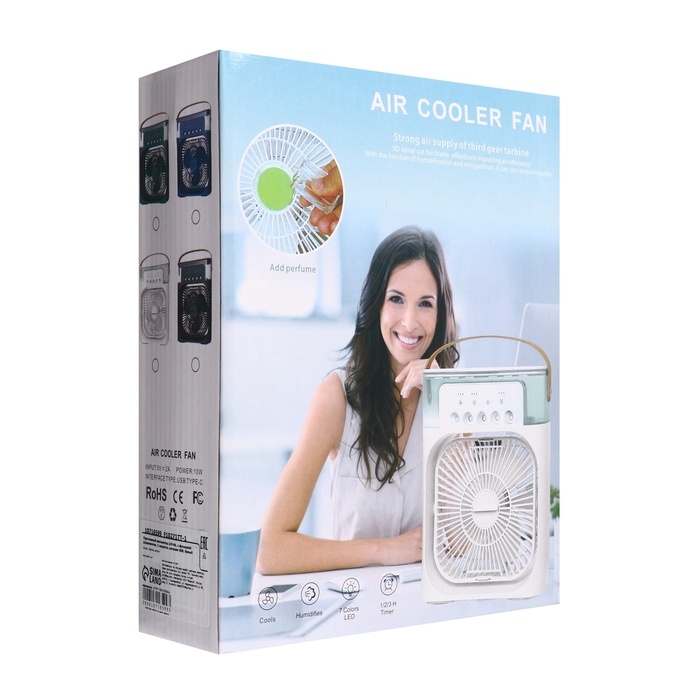 Портативный вентилятор LOF-06, с функцией увлажнителя, 3 скорости, питание USB, белый Портативный вентилятор LOF-06, с функцией увлажнителя, 3 скорости, питание USB, белый