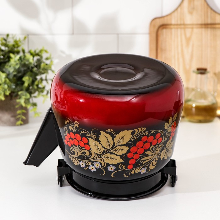 Чайник &laquo;Рябинка&raquo;, 3,5 л, индукция, цвет красно-чёрный МИКС