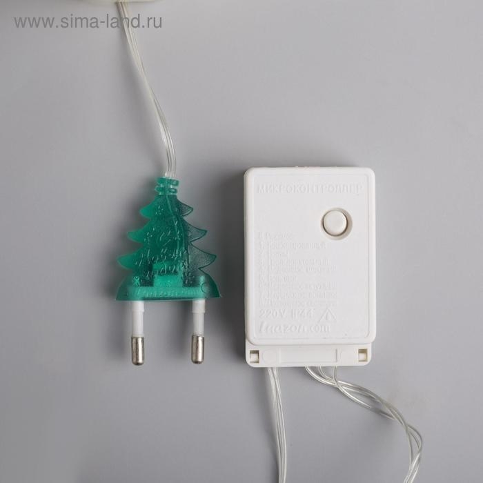 Гирлянда &laquo;Нить&raquo; 5 м с насадками &laquo;Шарики цветные&raquo;, IP20, прозрачная нить, 30 LED, свечение мульти, 8 режимов, 220 В