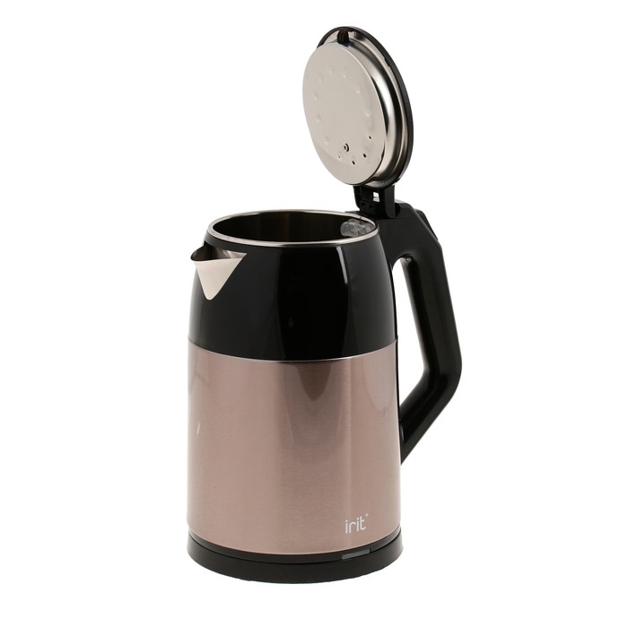 Чайник электрический IRIT IR-1363, металл, 1.8 л, 1500 Вт, бежево-чёрный Чайник электрический IRIT IR-1363, металл, 1.8 л, 1500 Вт, бежево-чёрный