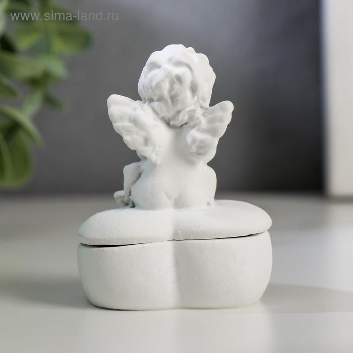 Сувенир полистоун шкатулка Сувенир полистоун шкатулка "Белоснежный ангел на сердечке" МИКС 6,3х4,7х4,7 см