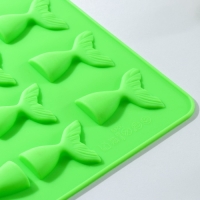 Форма для шоколада Доляна «Хвост», силикон, 25×22,5×0,4 см, 18 ячеек (5,3×4 см), цвет МИКС Форма для шоколада Доляна «Хвост», силикон, 25×22,5×0,4 см, 18 ячеек (5,3×4 см), цвет МИКС