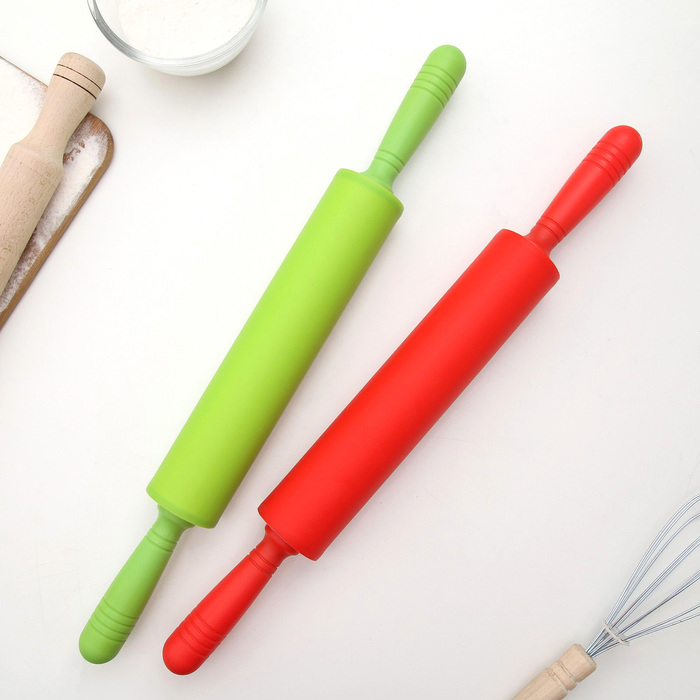 Скалка Доляна «Севилья», 48×5 см, рабочая часть 24,5 см, цвет МИКС Скалка Доляна «Севилья», 48×5 см, рабочая часть 24,5 см, цвет МИКС