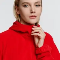 Анорак флисовый унисекс Fliska, красный, размер M/L Анорак флисовый унисекс Fliska, красный, размер M/L