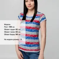 Футболка женская RAYET LADY двусторонняя, красный/синий, размер XL