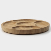 Менажница Доляна Striata, d=19,5 см, 5 секций, бамбук Менажница Доляна Striata, d=19,5 см, 5 секций, бамбук