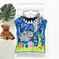 Полотенце-пончо детское махровое Крошка Я "Акулы" 60*120см, 100% пэ, микрофибра Полотенце-пончо детское махровое Крошка Я "Акулы" 60*120см, 100% пэ, микрофибра