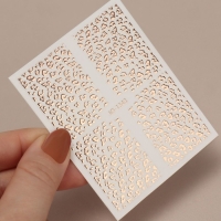 Наклейки для ногтей &laquo;Леопард&raquo;, фольгированные, цвет розовое золото