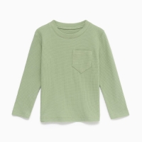 Лонгслив детский с карманом KAFTAN "Basic line", р.32 (110-116 см), хаки