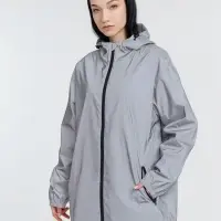 Парка Manifest из светоотражающей ткани, серая, размер M/L