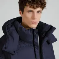 Пуховик унисекс Kapsula, темно-синий, размер ХS/S