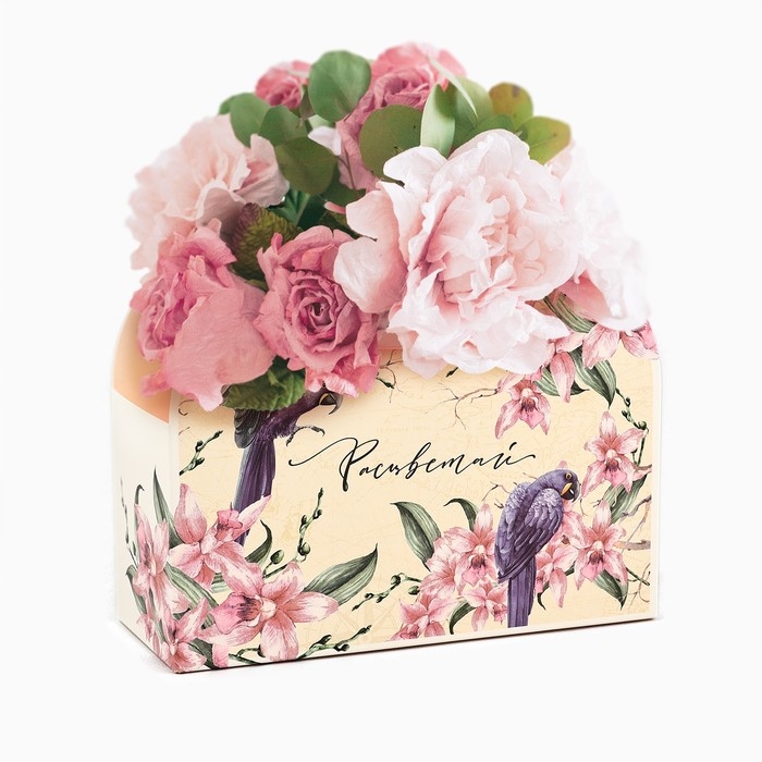 Переноска для цветов складная «Расцветай», 17 × 13 × 7 см Переноска для цветов складная «Расцветай», 17 × 13 × 7 см