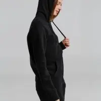 Толстовка на молнии с капюшоном унисекс King, черная, размер M