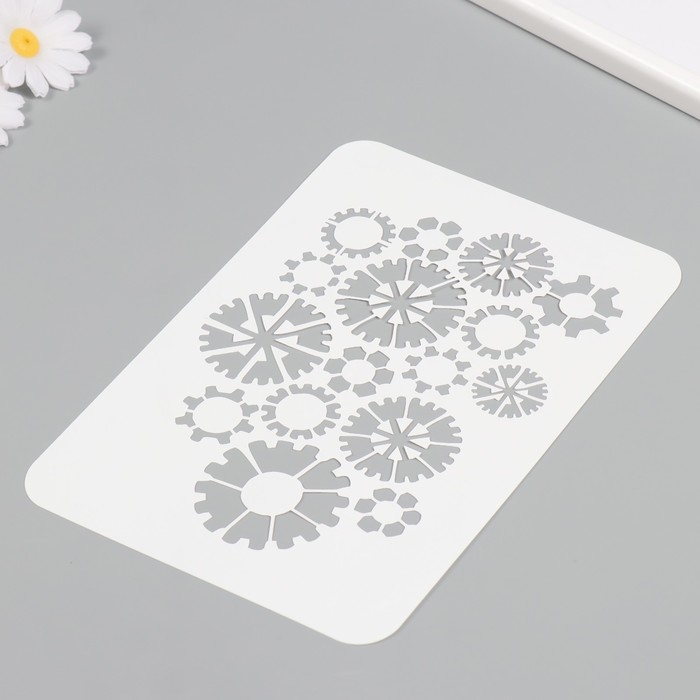 Трафарет пластиковый "Шестеренки", 16х24 см