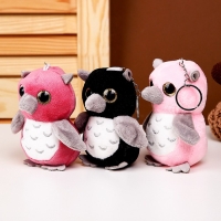 Мягкая игрушка &laquo;Сова с серым клювиком&raquo;, на брелоке, 10 см, цвета МИКС