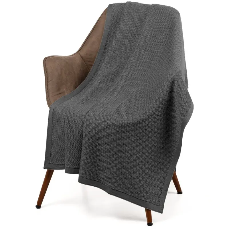 Плед Ornato, серый (кварцевый меланж)