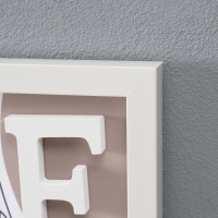 Фоторамка пластик на 3 фото 9х13 см "Дом" с прищепками, белая 40х30х2 см