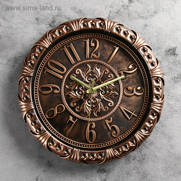 Часы настенные, серия: Интерьер, Часы настенные, серия: Интерьер, "Азарина", дискретный ход, d-30 см, микс