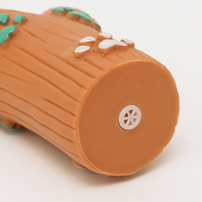 Игрушка пищащая "Ветка с лапками" для собак, 9 см, коричневая