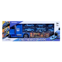 Грузовик &laquo;Перевозчик&raquo;, в комплекте 6 машин и дорожные знаки