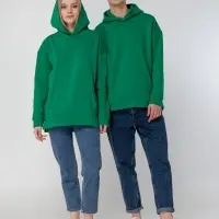 Худи оверсайз унисекс Tolla, зеленое, размер M/L