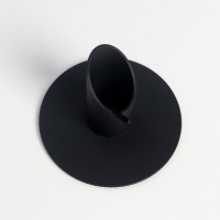 Подсвечник металл на 1 свечу "Цилиндр с трещиной" чёрный 6х8х8 см Подсвечник металл на 1 свечу "Цилиндр с трещиной" чёрный 6х8х8 см