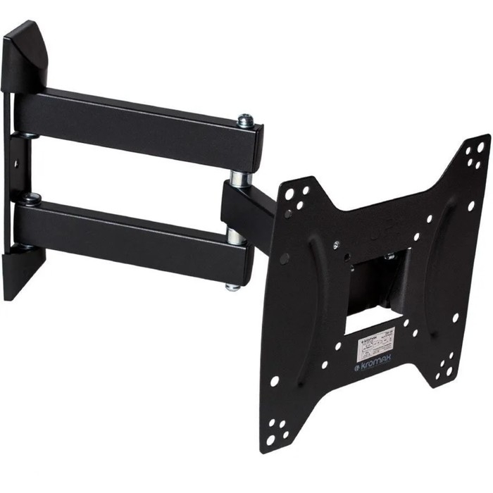 Кронштейн Kromax DIX-24, для ТВ, наклонно-поворотный, 15-55", до 35 кг, 38-140 мм, черный