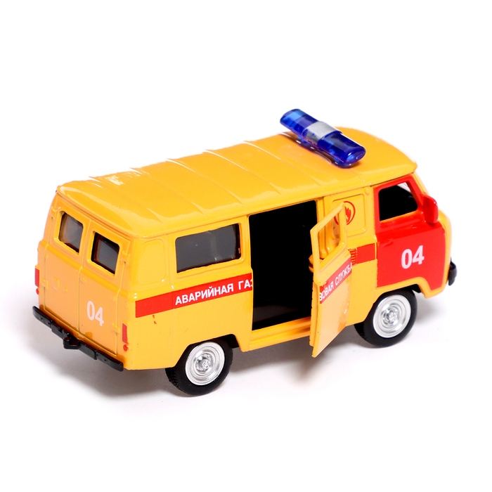 Машина металлическая «УАЗ 3962. Газовая Служба», инерция, 1:50 Машина металлическая «УАЗ 3962. Газовая Служба», инерция, 1:50