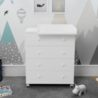 Комод пеленальный детский ИНКАНТО 800/4, 80х45х94 см., 4 ящика, цвет белый Комод пеленальный детский ИНКАНТО 800/4, 80х45х94 см., 4 ящика, цвет белый