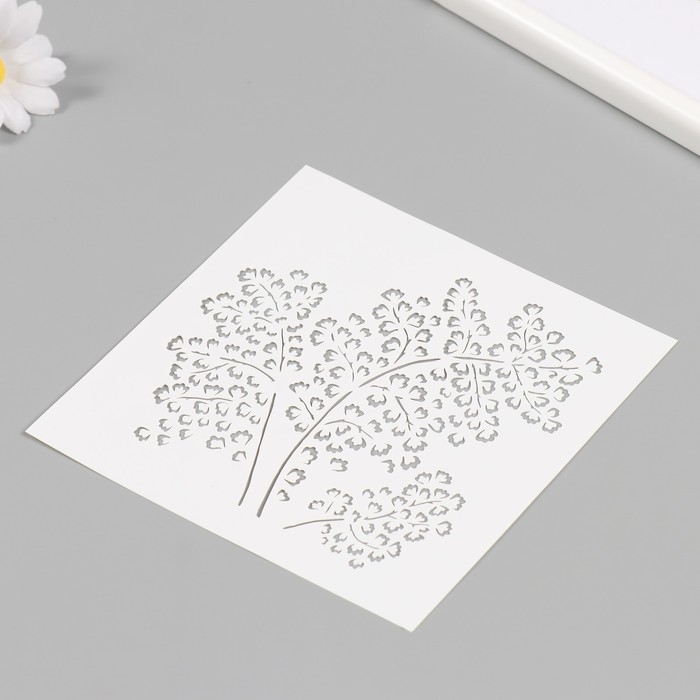 Трафарет пластиковый "Ветки" 15х15 см